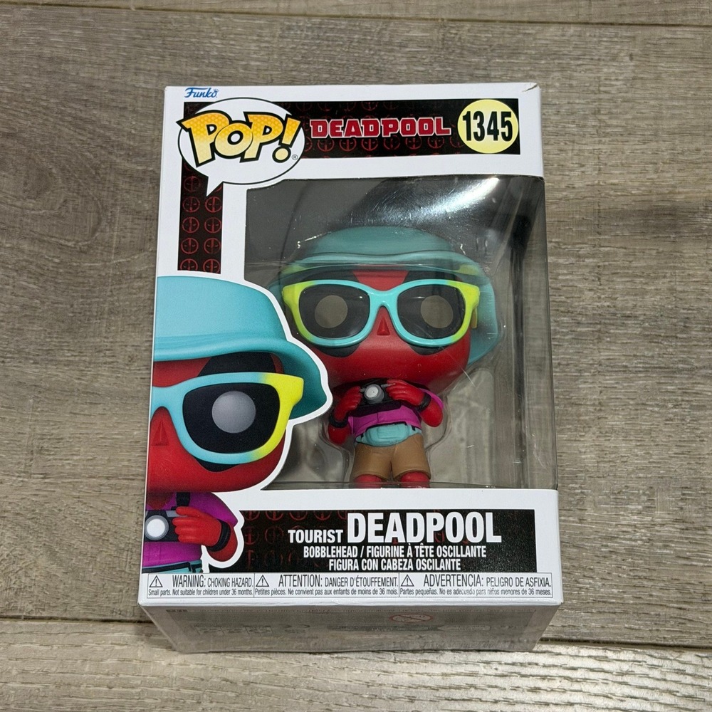 Funko Pop Marvel Tourist Deadpool 1345 Vinyl Bobblehead Figure New